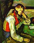 Paul Cezanne Canvas Paintings - Boy in a Red Waistcoat